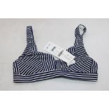 Chantelle Bikini Top, Blue/White Stripe, Size XS