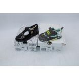 Two Clarks Kid's Shoes to include 1x Lock Shine, Black Patent, UK 8.5, 1x Steggy 2 Park Toddler Trai