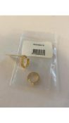 Sif Jakobs Hoop Earrings Ellera Piccolo 18K Gold Plated Silver, 11mm, Pink Zirconia