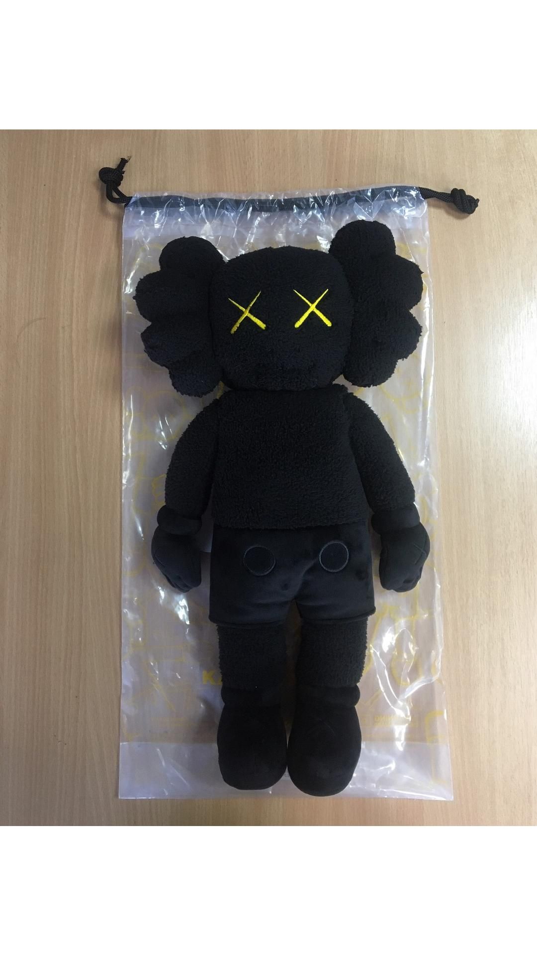 Kaws Holiday Hong Kong 20" Plush Bear, Black