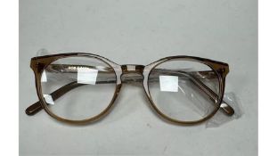 Three Ace & Tate Damien Glasses with Demo Lenses, Golden Brown, 50 20 145