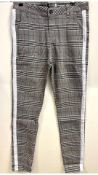 Icon Amsterdam Men's The Viera Trousers, Grey, White, Size 32