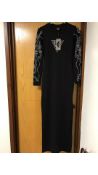 Tatu Women's Diamante Long Sleeve Maxi Dress, Black, Silver, Size 12