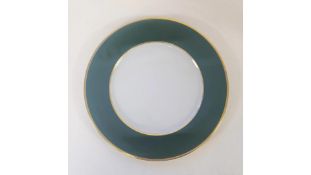 Two Augarten Wien Schubert Charger Plate, Forest Green, Matte