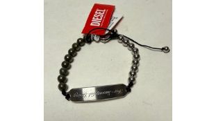 Two Diesel DX1435 Stainless Steel Necklace, 45cm