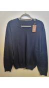 Stenstroms Men's Zip Jumper, 100% Merino Wool, Black, XXL