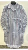 Bonsoir London Men's Striped Night Shirt MNW1321, Red/White/Blue, Small