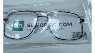 SunOptic Glasses Frames, Dark Gun, 56 15 140