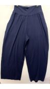 Sweaty Betty Modal Wide Leg Trousers, Navy Blue, Size XXS