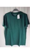 Two Derek Rose Men's Round Neck Jersey Top, Green, Size L