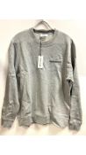 Wood Wood Men's Hugh Logo Sweatshirt, Grey Melange, Size S