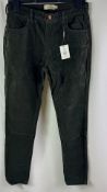 Two Cordings Stretch Moleskin Trousers, Women's, Green, UK 14
