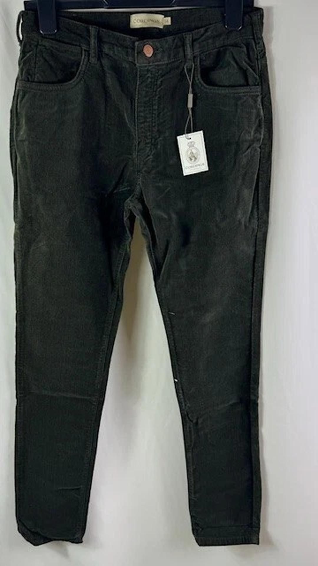 Two Cordings Stretch Moleskin Trousers, Women's, Green, UK 14