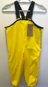 Four Reima Kid's Lammikko Rain Pants 522233, Yellow, Size 122cm, 7 Years