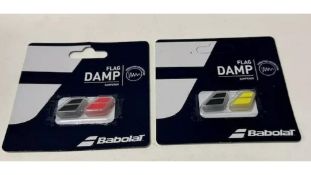 Twelve Babolat Flag Damp Vibration Dampener, Multicoloured, 2 Packs of 2, One Size