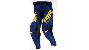 Two T4R Thirty4 Racing Twenty Twenty Vision Motocross Trousers Gear Blue/Black/Yellow, Youth XL