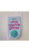 Twelve Hemway Ultra Sparkle Glitter, Fluorescent Blue