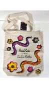 Five Happy Socks Tote Canvas Shopping Bag, Beige