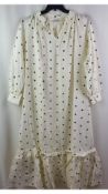 By Marlene Birger Rosalin Dress, Cream, Black, Size 34 EU, XS