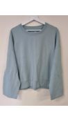 Juvia Women's Loungewear Long Sleeved Sweatshirt, Misty Green, Small