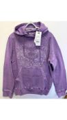 Onitsuka Tiger Unisex Sweat Hoodie 2183B170, Lavender, Size XS
