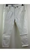 G-Star RAW Men's 3301 Slim Fit Jeans, White, 32W /34L