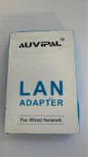 Four AuviPal Lan Ethernet Adapter with 3 Ports USB Hub for Fire Stick 4K