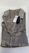 Intimissimi Womens Mannish Cut Jacket In Silk Satin, Large