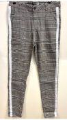 Icon Amsterdam Men's The Viera Trousers, Grey, White, Size 32