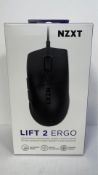 Three Nzxt Lift 2 Ergo Lightweight Ergonomic Wired Gaming Mice, Black