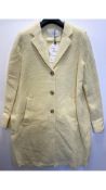 Oui Women's Wool Coat, Yellow, Size EU 40