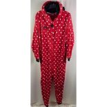 Two Disney Women's Minnie Mouse Jumpsuit, Red, Black, Large