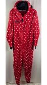Two Disney Women's Minnie Mouse Jumpsuit, Red, Black, Large