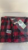 Lee Valley Men's Long Sleeved Night Shirt, Red Tartan, Size S