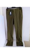 Turnbull and Asser Men's Manson Cotton Trousers, Dark Green, UK 40