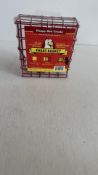 Two Happy Hen Treats, Treat Square Basket, Red