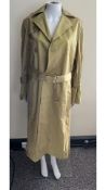 Junya Watanabe Women's Pleated Trench Coat, Green, Medium