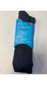 Three Pairs of Norfolk Care Extra Wide Wool Knee High Socks, Grey, UK 3-5