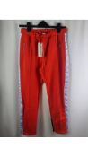 Etre Cecile Women's Stripe Blaise Crop Track Pants, Red, Size M