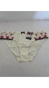 Five Bestform Women's Brief, Black/Cream, 3XL
