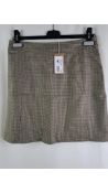 Two A.P.C. Sonia Wool Houndstooth Skirt, Beige, Size 8