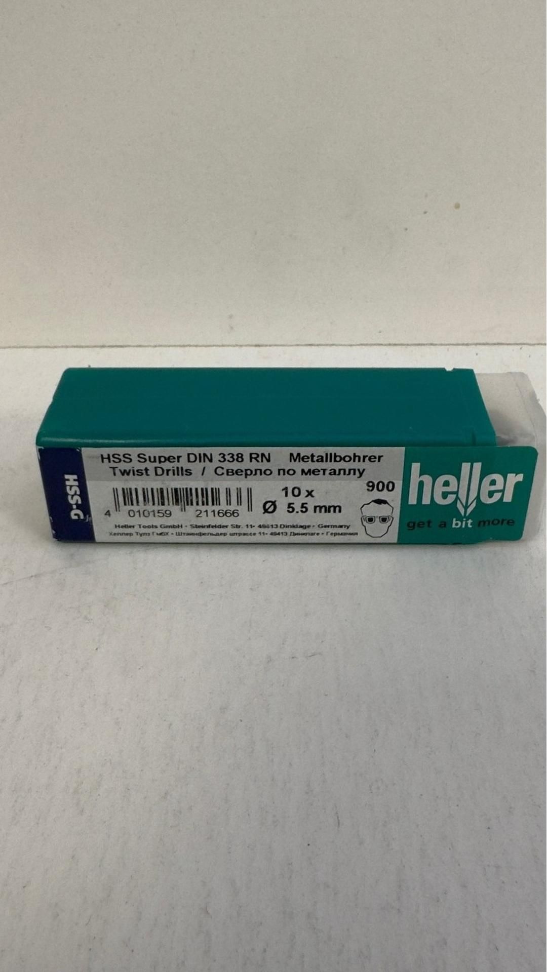 Four Packs of Heller Tools 211666"0900" HSS Steel Drill Bit, 0 V, Silver, 5.5 Mm, 10 Per Pack