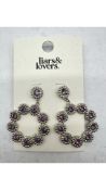Eight Liars and Lovers Chainmail XL Drop Earrings, Purple