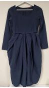 High Tech Women's Abito Donna Swirl Dress, Navy, Size 8 UK