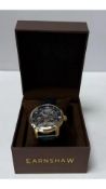 Earnshaw Men's Stainless Steel Longitude Watch, Green Strap