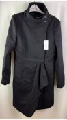 Patrizia Pepe Women's Coppotto Coat, Black, Size 46