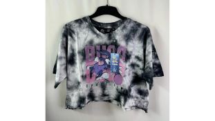 Four Siksilk Women's Space Jam A New Legacy Bugs Crop T-Shirt, Multicoloured, UK 12