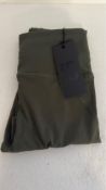 Strong Id Ankle Length Tummy Control Fitness Workout High Waisted Gym Leggings, Military, Size S