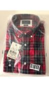Eden Park Paris Men's Regular Check Shirt, Dark Grey, Sassy Rose, Size M