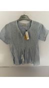 Odd Molly Darya Blouse, Sky Blue, Size XS